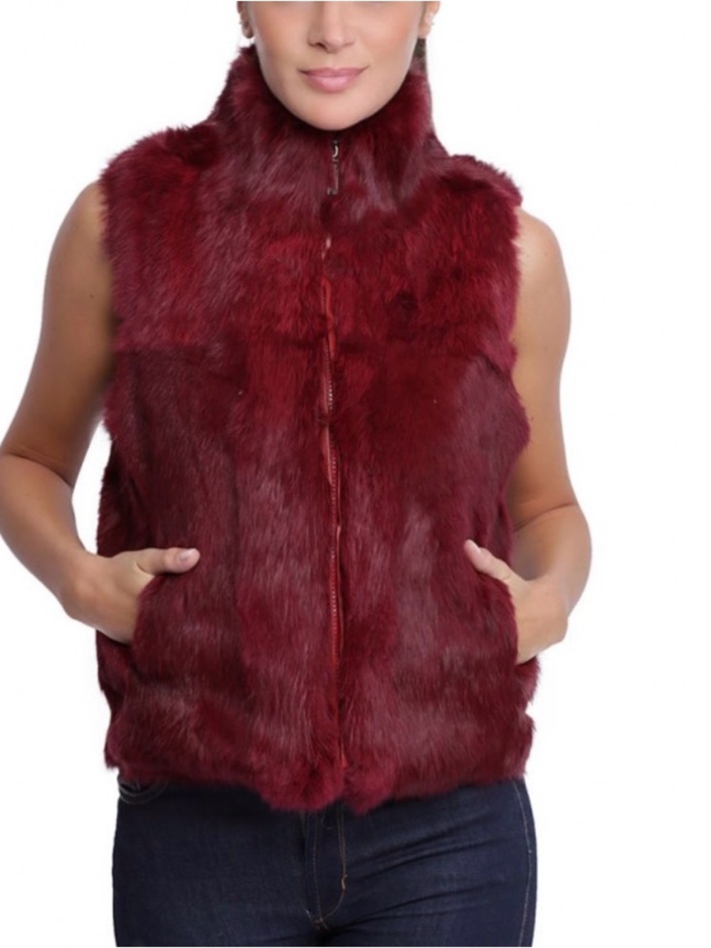 Adrienne Landau, Genuine Rabbit Fur Vest